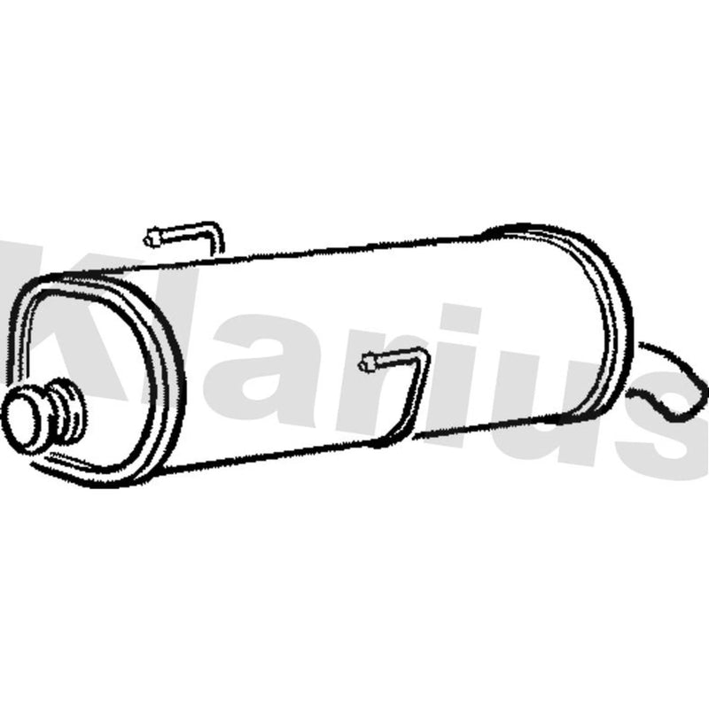 Klarius Box With Tail Pipe Rear fits Peugeot 206 2005-2008 1.6
