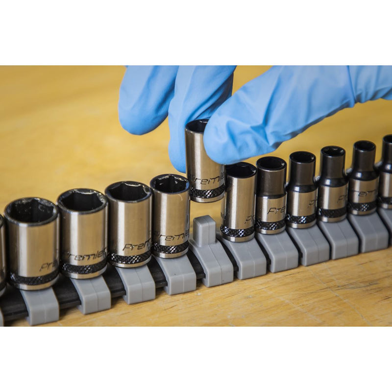Sealey Socket Set 13pc 1/4"Sq Drive Metric Black Series AK7990 Sealey - Dynamic Drive