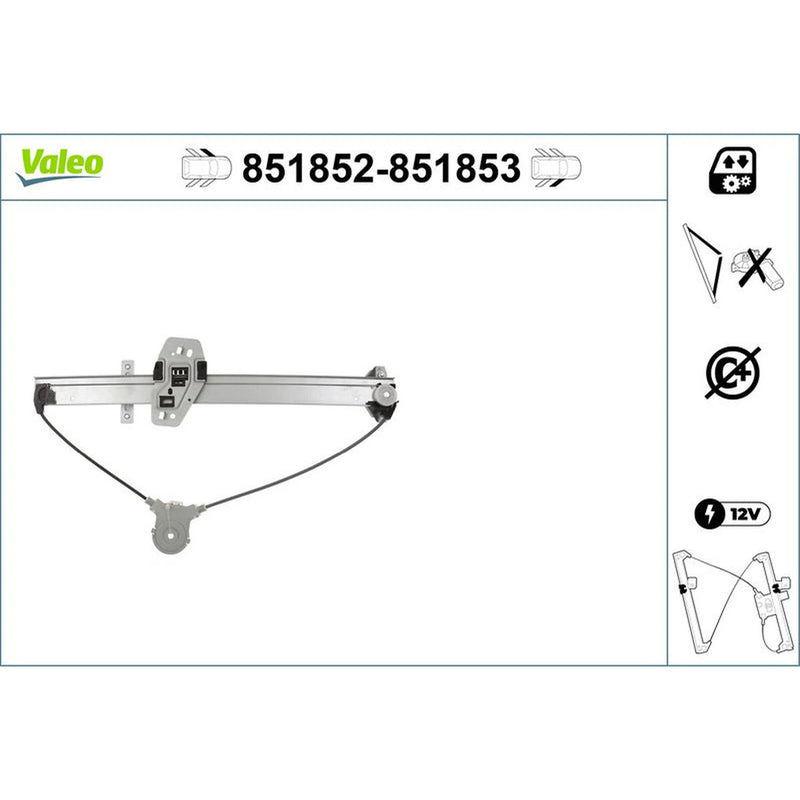 Valeo Electric Window Regulator Lifter Left Front 851852