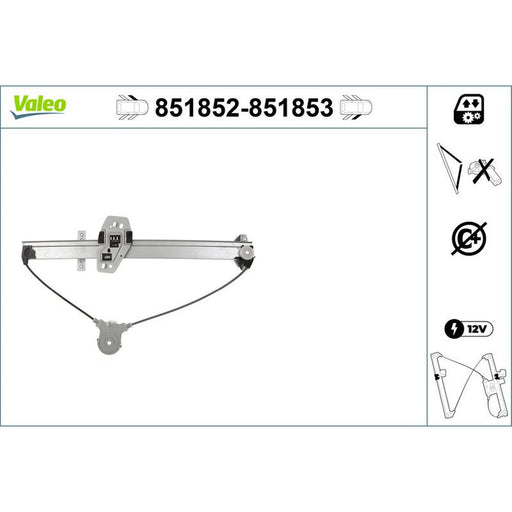 Valeo Electric Window Regulator Lifter Left Front 851852