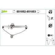 Valeo Electric Window Regulator Lifter Right Front 851853