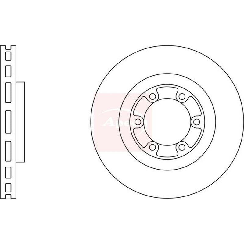 Apec 2 x Vented Brake Discs fits Hyundai Terracan 2003-2006 2.9