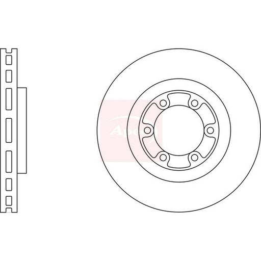 Apec 2 x Vented Brake Discs fits Hyundai Terracan 2003-2006 2.9