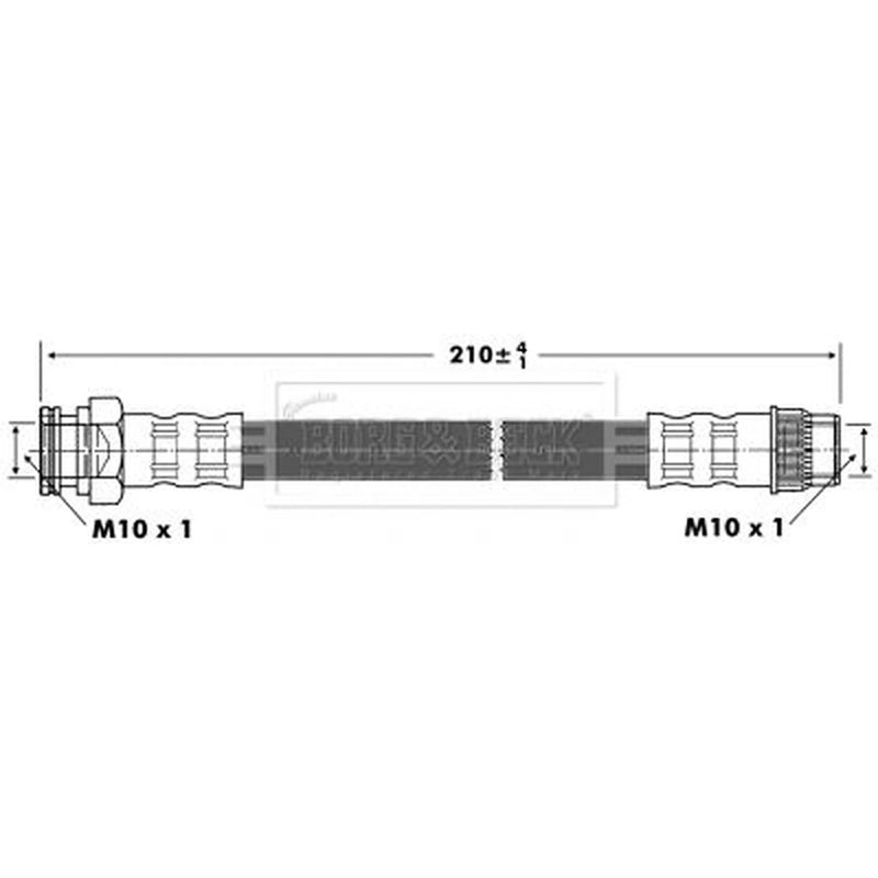 Borg & Beck Brake Hydraulic Hose Line inner BBH6903