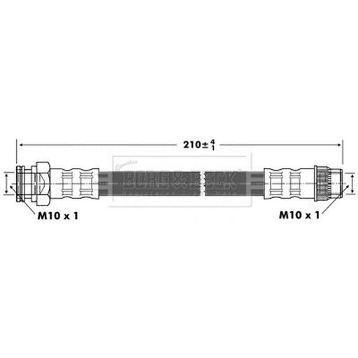 Borg & Beck Brake Hydraulic Hose Line inner BBH6903
