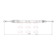 Apec Handbrake Cable Right Rear fits Fiat Talento 2016 on 1.6