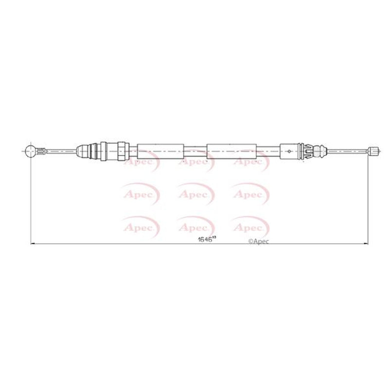 Apec Handbrake Cable Right Rear fits Fiat Talento 2016 on 1.6