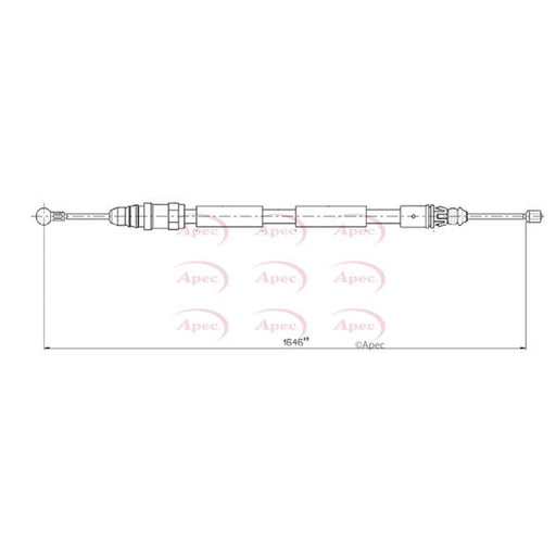 Apec Handbrake Cable Right Rear CAB1605