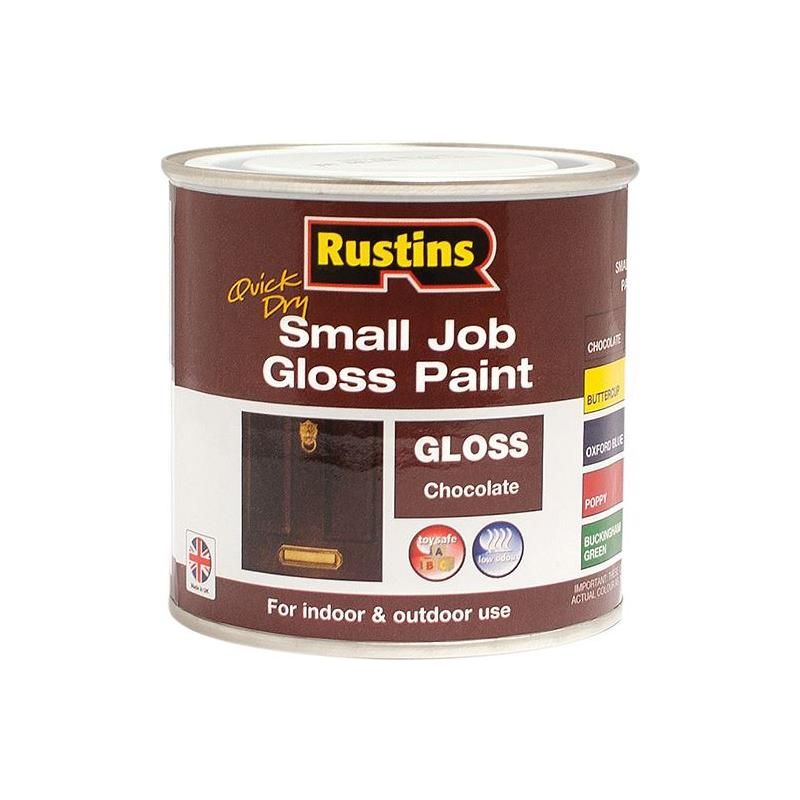 Rustins Quick Dry Small Job Gloss Paint Chocolate 250ml Rustins - Town Tools
