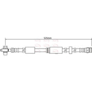Apec Brake Hydraulic Hose Line Front fits Seat Mii 2011-2019 1.0