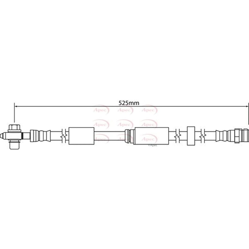 Apec Brake Hydraulic Hose Line Front HOS4285