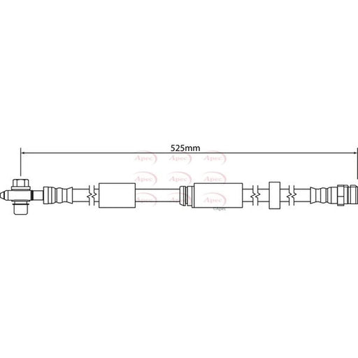 Apec Brake Hydraulic Hose Line Front HOS4285