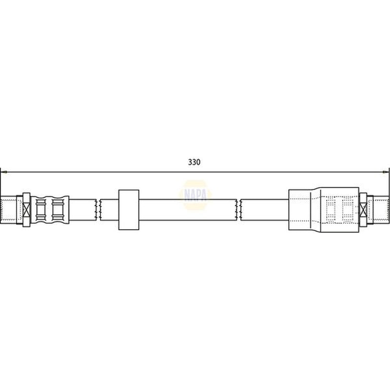 NAPA Brake Hydraulic Hose Line Front fits Audi A4 B5 1996-2001 1.8
