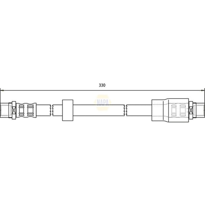 NAPA Brake Hydraulic Hose Line Front NBH1051