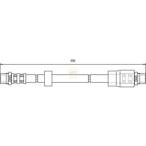 NAPA Brake Hydraulic Hose Line Front fits Audi A4 B5 1996-2001 1.8