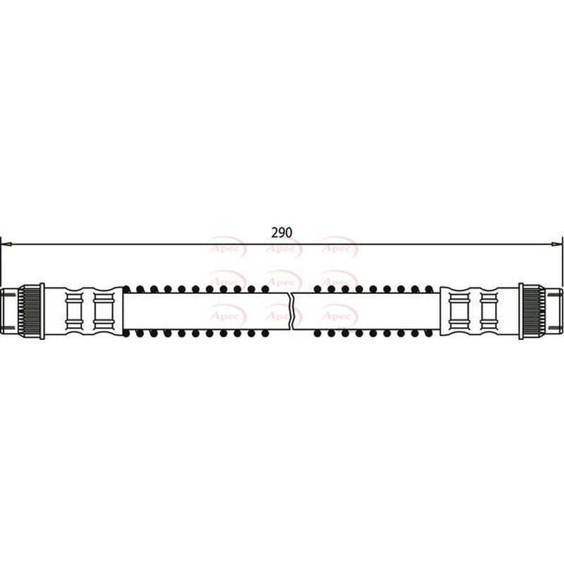 Apec Brake Hydraulic Hose Line Rear fits Renault Megane I 1996-2008