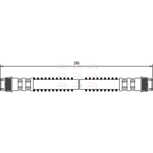 Apec Brake Hydraulic Hose Line Rear fits Renault Megane I 1996-2008