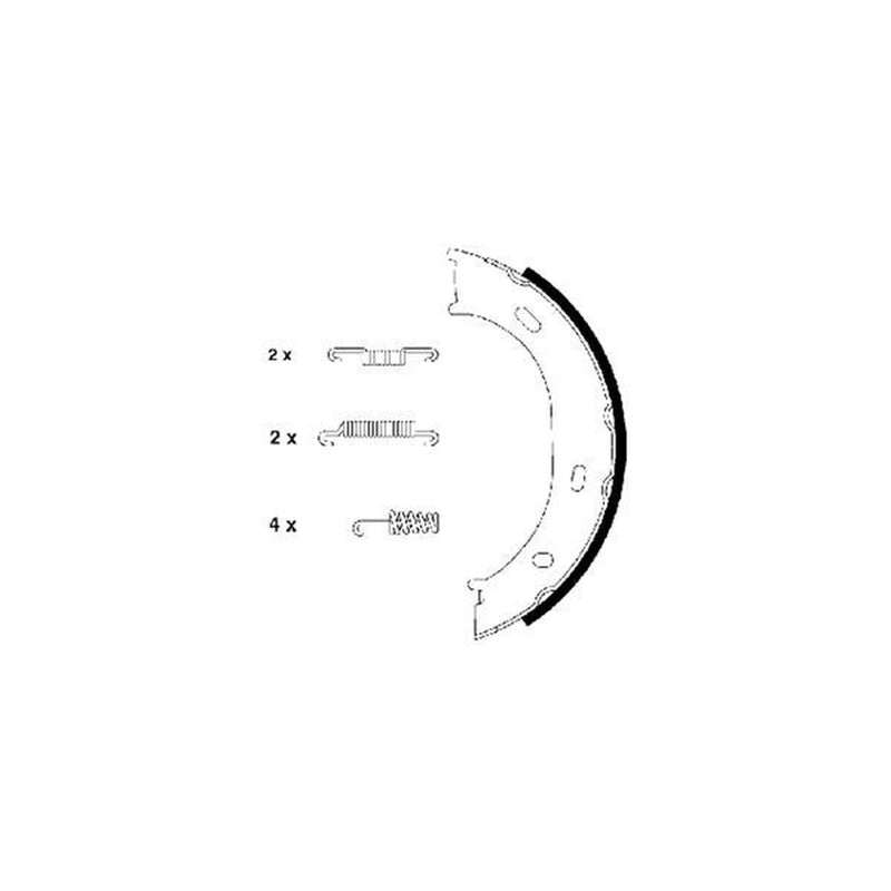 Mintex Parking Brake Shoe Set fits Mercedes-Benz G-Class 1991-2023