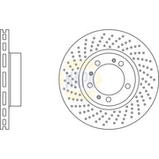 NAPA 2 x Perforated/Vented Front Brake Discs NBD5413-x2