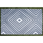 Outdoor Garden Rug Portable Reversible Mat for Decking Patio Prisma Grey/White 150 X 250 cm Plastic Straw ukcampingandleisure  - Dynamic Drive