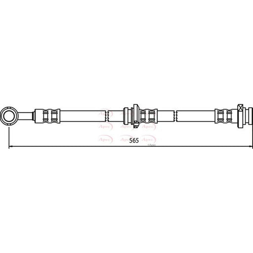 Apec Brake Hydraulic Hose Line Rear Right fits Nissan Almera 2000-2006