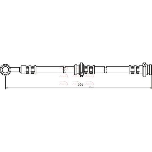 Apec Brake Hydraulic Hose Line Rear Right HOS3373