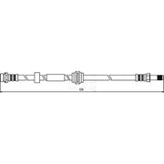 Apec Brake Hydraulic Hose Line Front fits Ford Focus C-Max 2003-2007 1.6 1.8 2.0