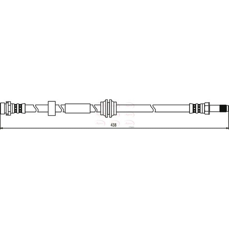 Apec Brake Hydraulic Hose Line Front fits Ford Focus C-Max 2003-2007 1.6 1.8 2.0