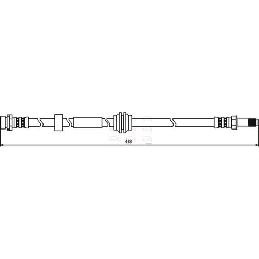 Apec Brake Hydraulic Hose Line Front fits Ford Focus C-Max 2003-2007 1.6 1.8 2.0
