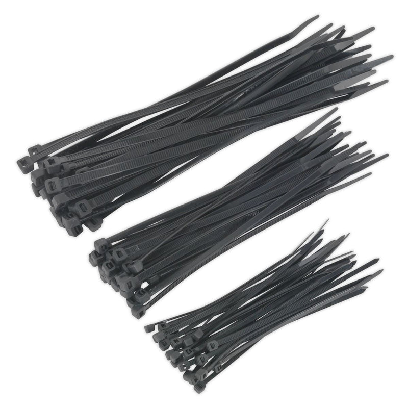 Sealey Cable Tie Assortment Black Pack of 75 Sealey  - Dynamic Drive