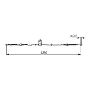 Bosch Handbrake Cable Rear fits Mazda MX-5 2005-2016 1.8 2.0