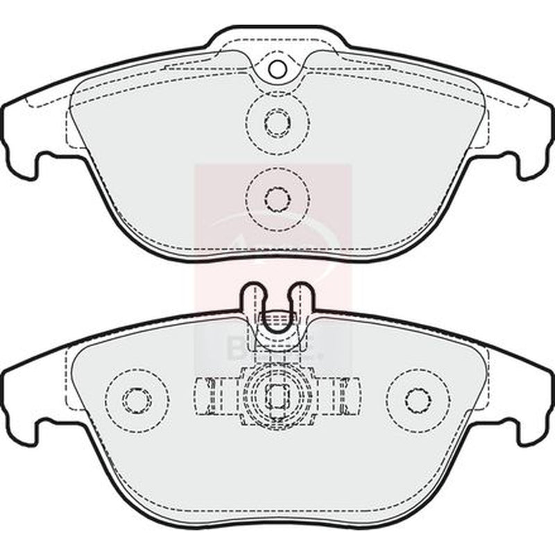 Apec Rear Brake Pad Set fits Mercedes-Benz C-Class 2007-2014