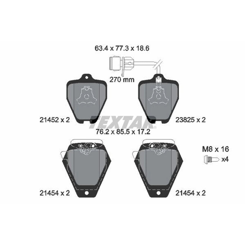 Textar Front Brake Pad Set 2145201