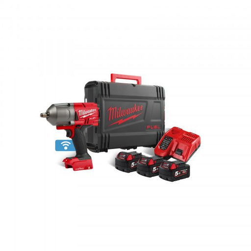 Milwaukee M18 Fuel  One-Key  1/2In. Impact Wrench With Friction Ring Battery & - image 1