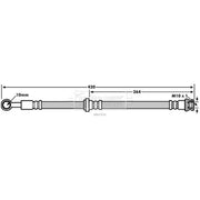 Borg & Beck Brake Hydraulic Hose Line Front Right BBH7930
