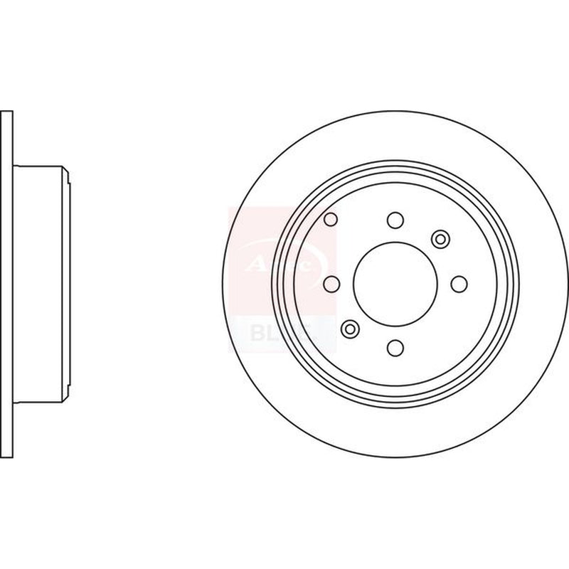Apec 2 x Solid Brake Discs fits Peugeot 406 1995-2004 1.6 1.8 1.9 2.0 2.1 2.2