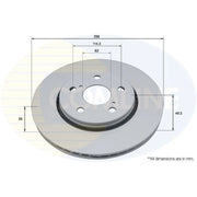Comline Front & Rear Brake Discs & Pads fits Toyota Corolla 2019 on 2.0