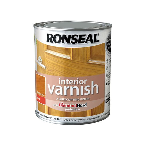 Ronseal Interior Varnish Quick Dry Gloss Antique Pine 750ml Ronseal - Dynamic Drive