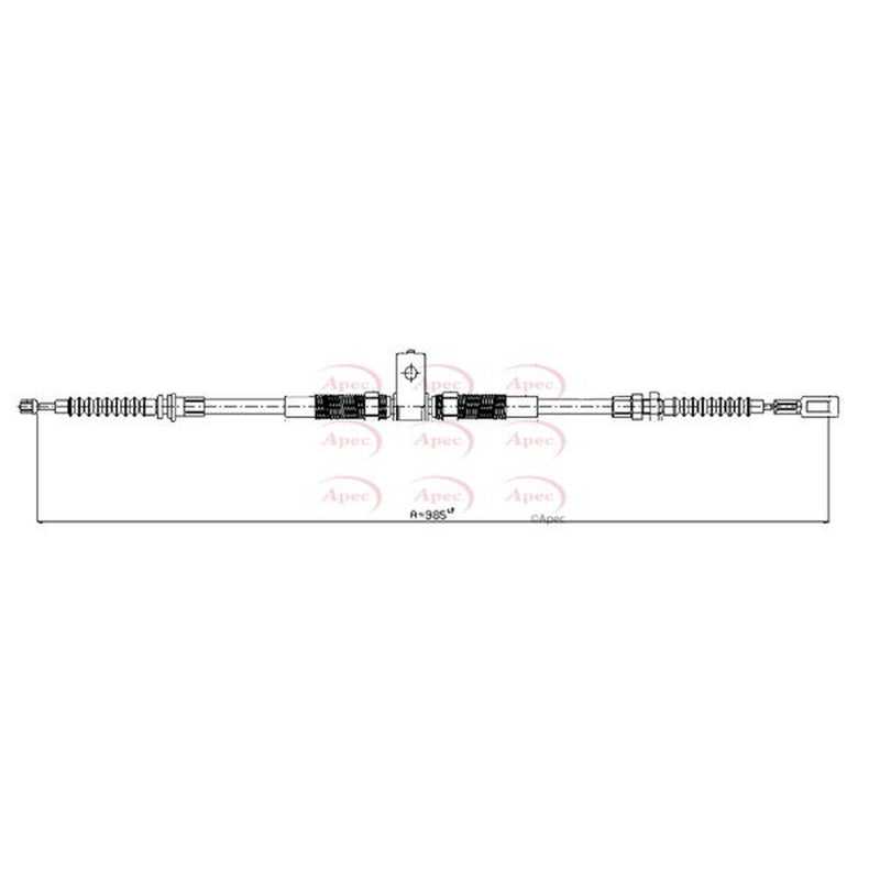 Apec Handbrake Cable Left Rear fits Nissan Cabstar 2006-2013