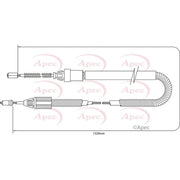 Apec Handbrake Cable Left Rear CAB1363