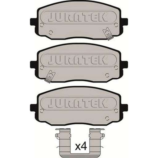 Juratek Front Brake Pad Set fits Hyundai I10 I 2007-2018 1.0 1.1 1.2