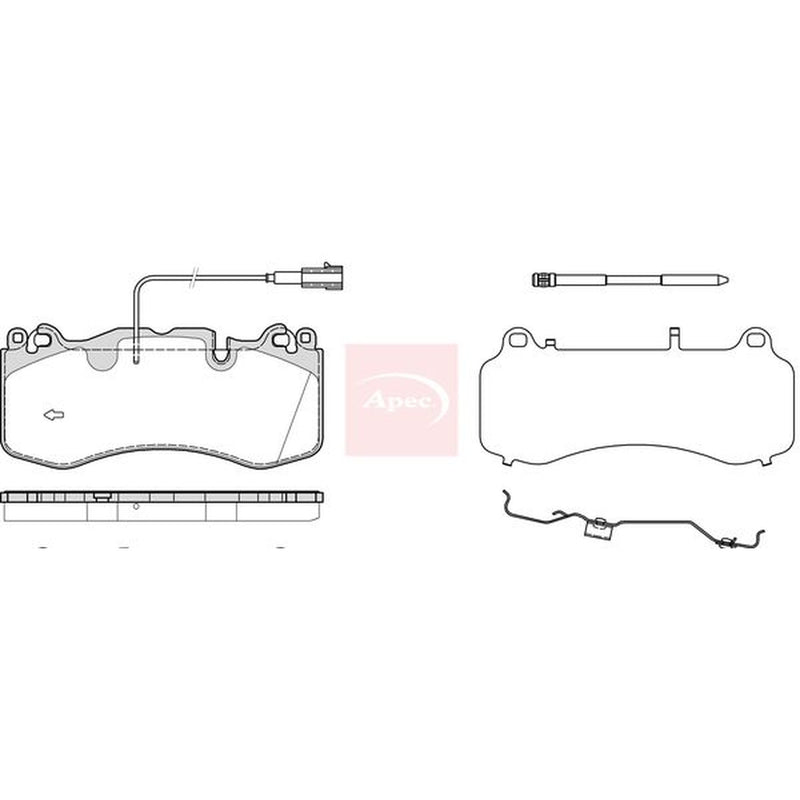 Apec Front Brake Pad Set fits Maserati Levante SUV 2016 on 3.0