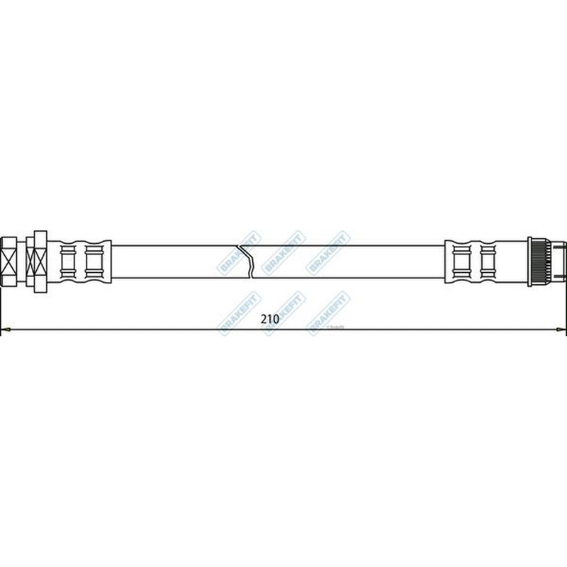 Apec Brake Hydraulic Hose Line Rear fits Renault Espace 2002-2015
