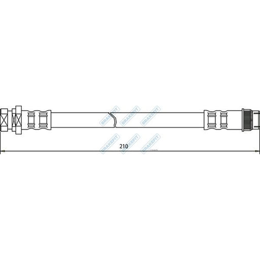 Apec Brake Hydraulic Hose Line Rear fits Renault Espace 2002-2015