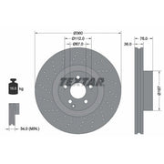 Textar 2 x Perforated Brake Discs 92124200