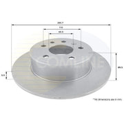 Comline Rear Brake Solid Discs & Pads fits Saab 9-5 1997-2009 2.0 2.3 3.0