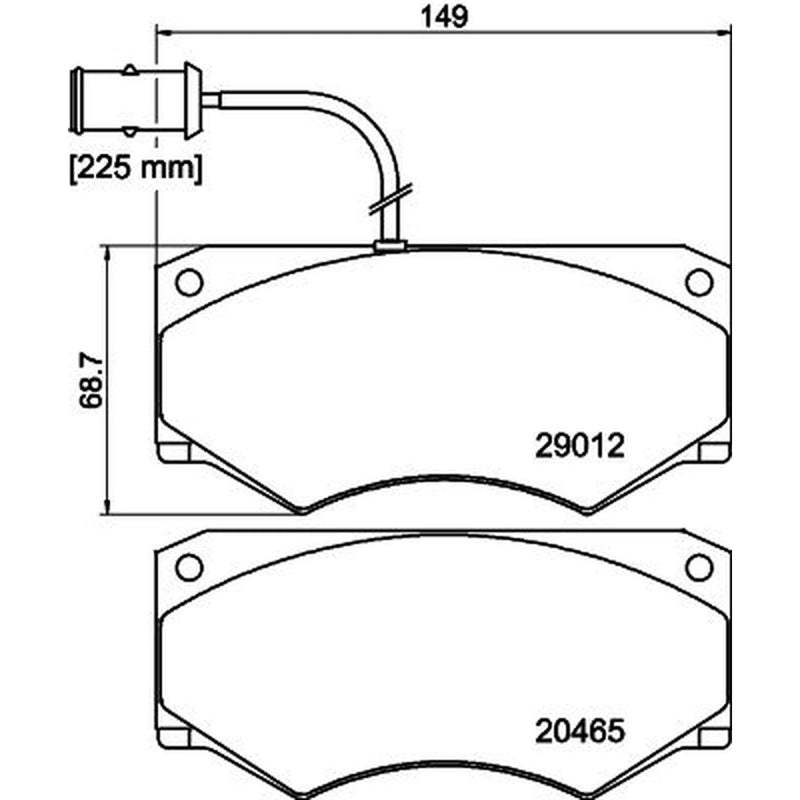 Mintex Front Brake Pad Set fits Iveco Daily II 1989-1996