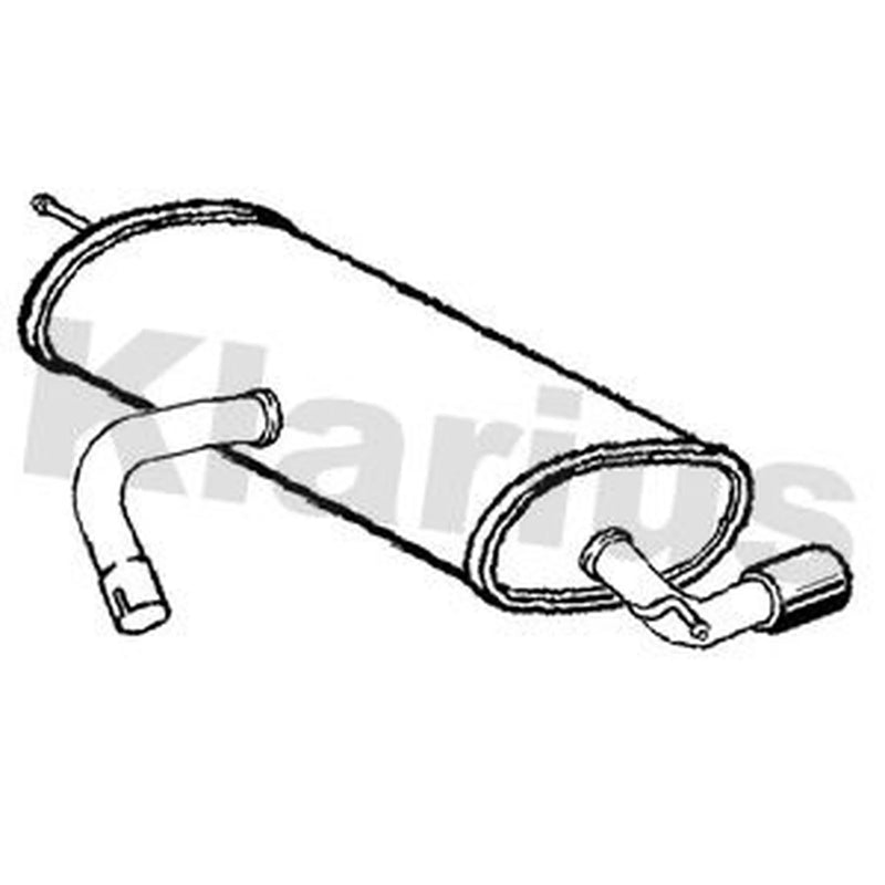 Klarius Box With Tail Pipe Rear fits Audi A3 2012-2020 1.6