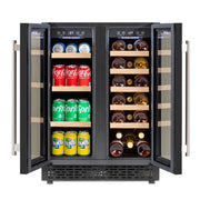 Baridi 40 Bottle/120 Can Freestanding Dual Zone Wine Fridge & Cooler 60cm Baridi - Dynamic Drive