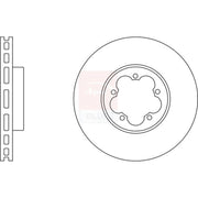 Apec 2 x Vented Front Brake Discs SDK6707-x2